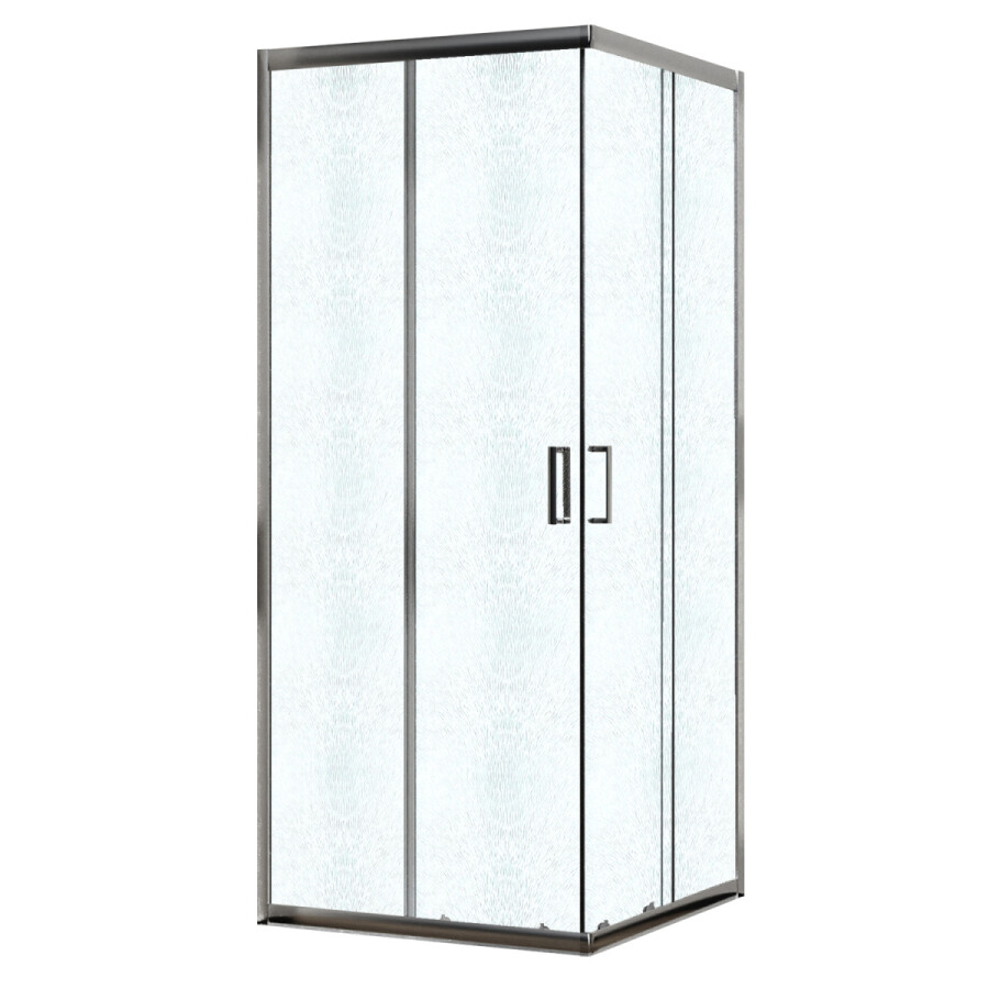 Душевое ограждение Azario Paris 900х900х1950 стекло "Шиншилла" 5 мм, профиль хром AZ-R06-90-CH-CHC