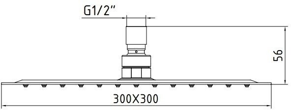 E.C.A. Shower Head Slim 102145013EX верхний душ