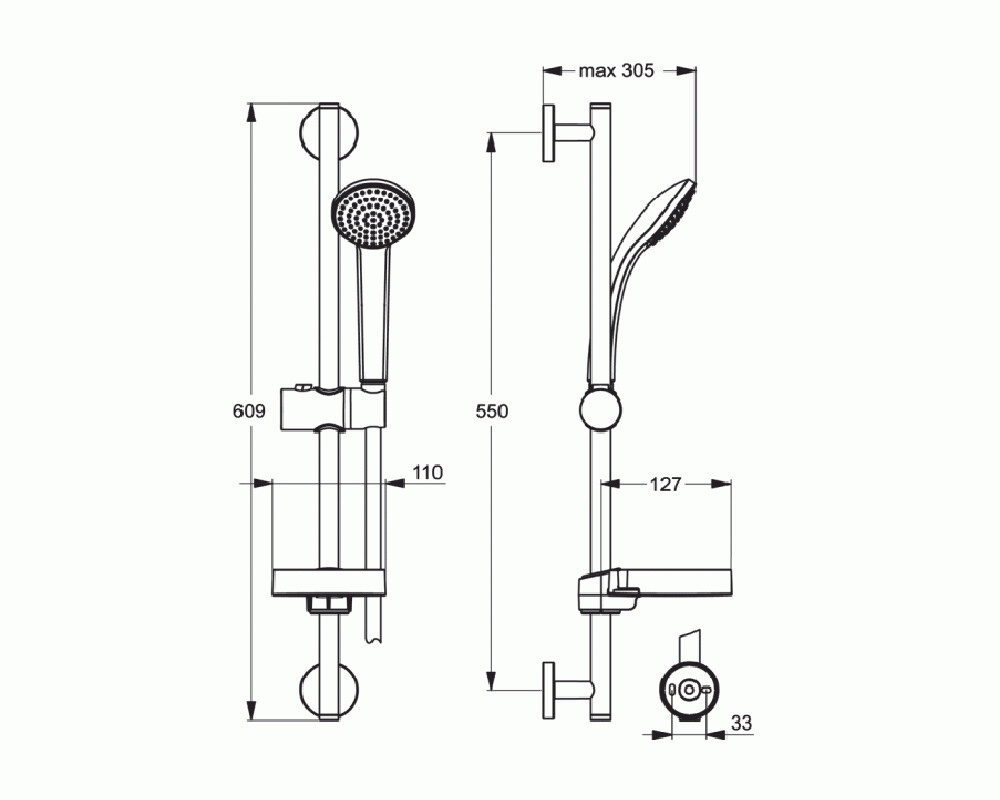 Ideal Standard B9503AA IdealRain Soft S3 душевой гарнитур