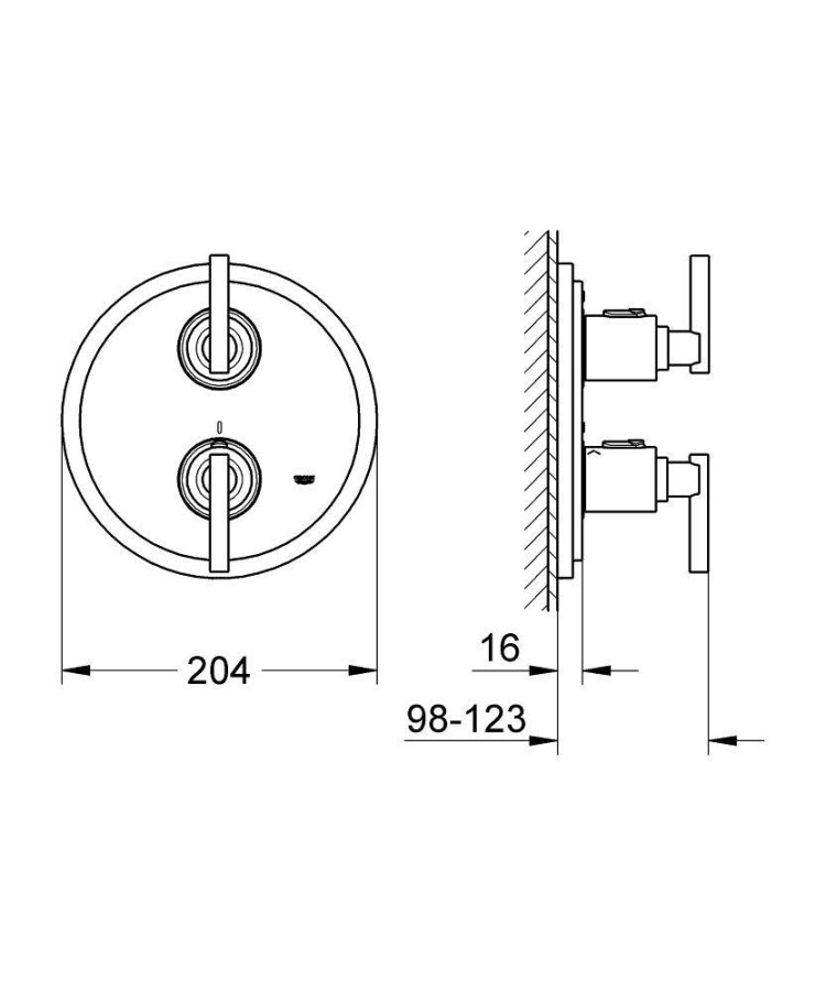 Grohe Atrio Jota 19399000 смеситель для ванны хром