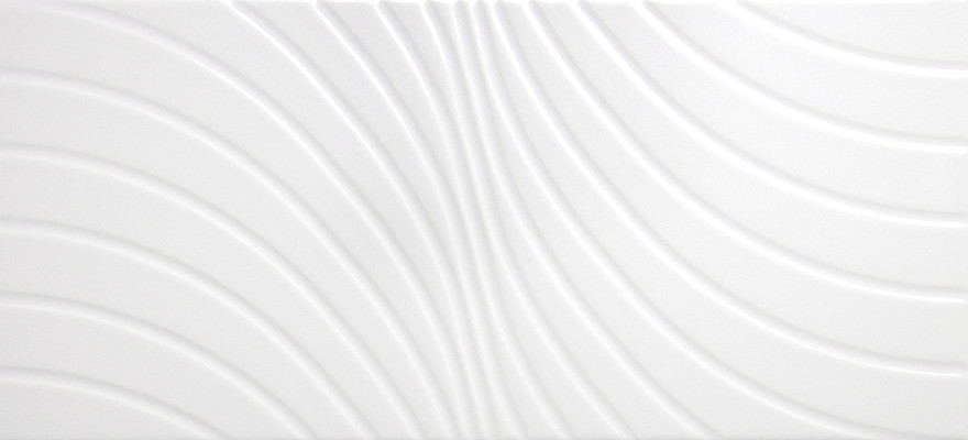 Сокол Руан 20х44 см плитка настенная белая гл рельеф