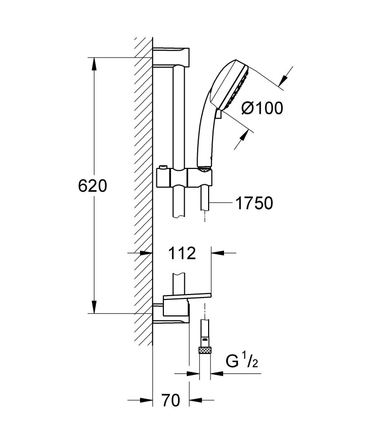 Grohe New Tempesta Cosmopolitan 100 27928002 душевой гарнитур