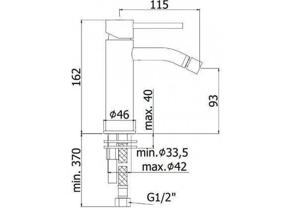 Paffoni Light LIG131ST смеситель для биде сталь