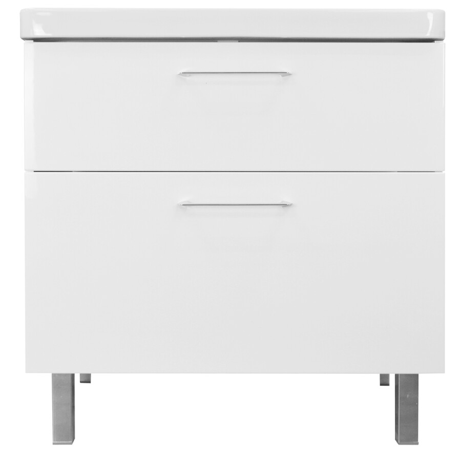 Комплект Тумба Azario Ника 80 Н 800х475х850 напольная, с раковиной Monte 80 CS00082789