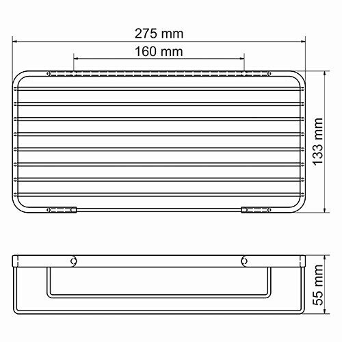 WasserKRAFT K-722 Полка металлическая хром