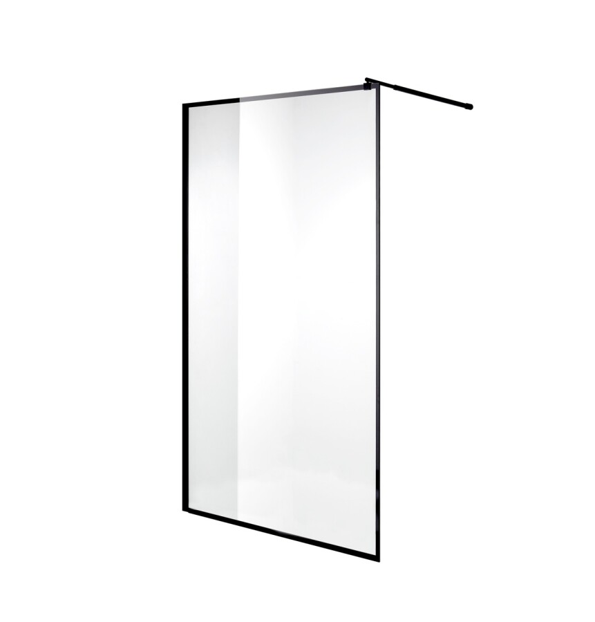 Душевая перегородка Niagara Nova NG-687-12ВLACK (120х195) черный,стекло прозрачное,1 место
