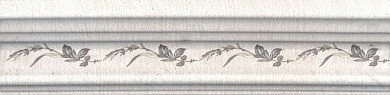 Kerama Marazzi Кантри Шик белый декорированный бордюр багет 20x5 см BLB028