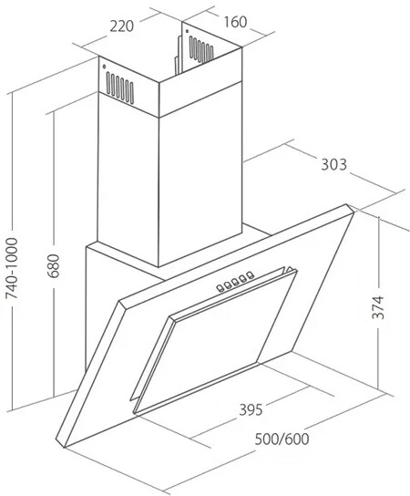 Akpo WK-4 Orient eco 60 см черный вытяжка