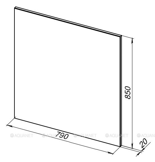 Зеркальное полотно Aquanet Lino 80*85 белый матовый 00253907