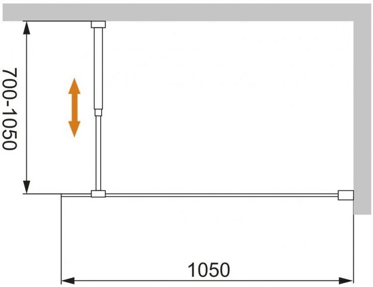 Cezares Liberta-L-1-105-C-Cr душевая перегородка 105*195