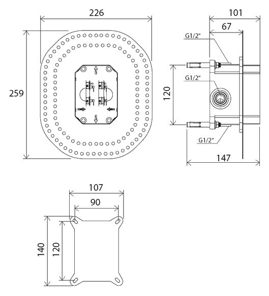 Ravak Монтажная коробка R-box RB 070.50 X070052