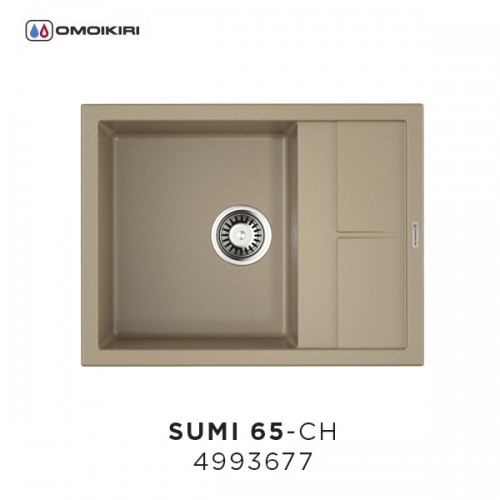 Omoikiri Sumi 65-СH 4993677 кухонная мойка аrtgranit шампань 65х50 см