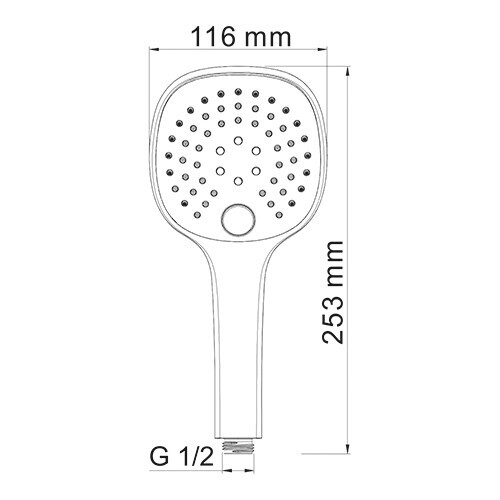 WasserKRAFT A050 ручной душ бронза