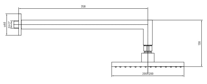 E.C.A. Tiera 102145031C1EX верхний душ