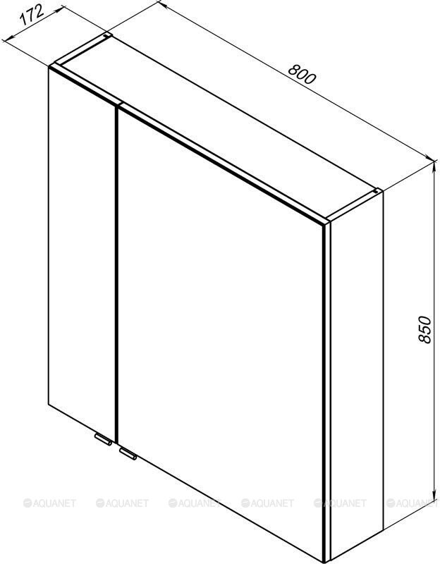 Зеркало-шкаф Aquanet Алвита 80*85 белый 00235342