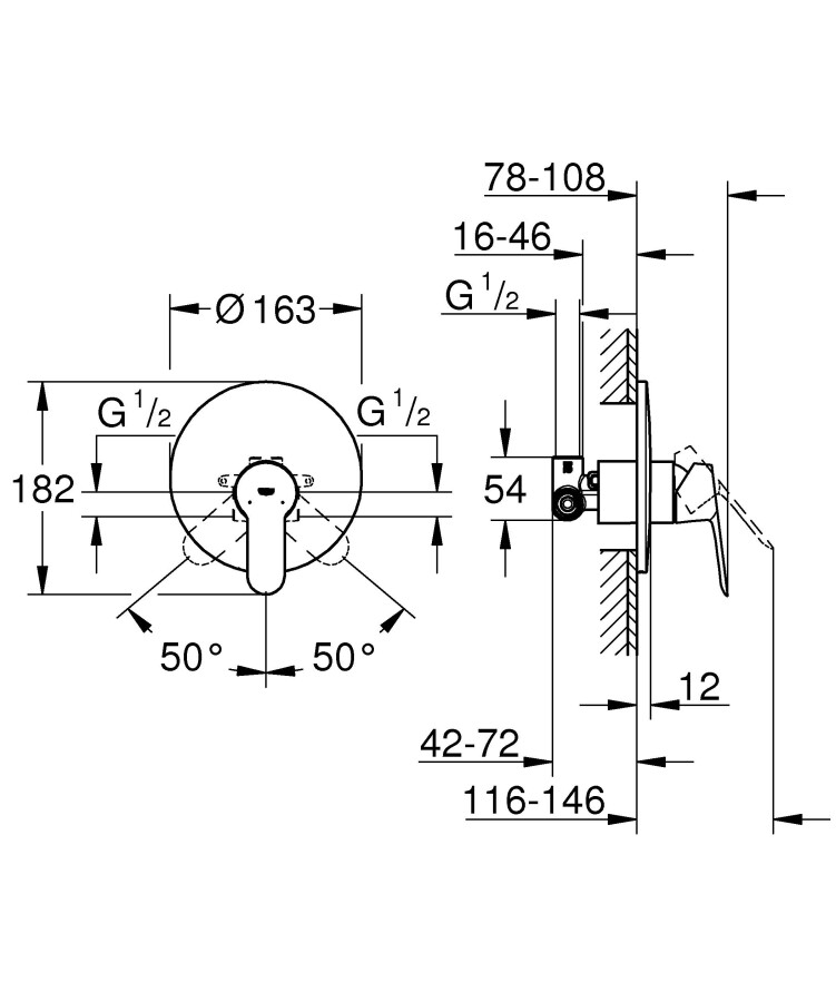 Grohe StartEdge 29082000 смеситель для душа