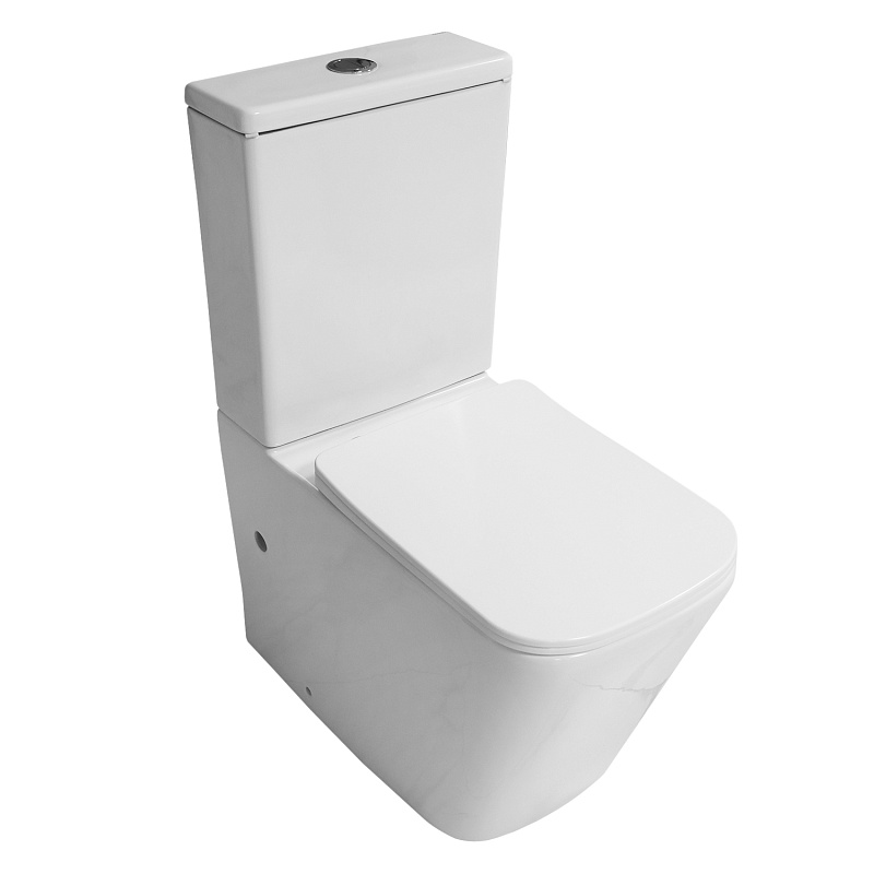 Azario Indor унитаз напольный безободковый с сиденьем микролифт AZ-T004B-R