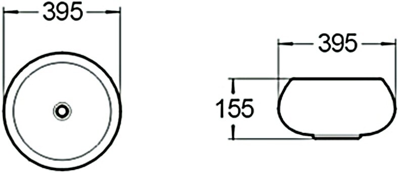 SantiLine SL-1063 раковина накладная 39 см