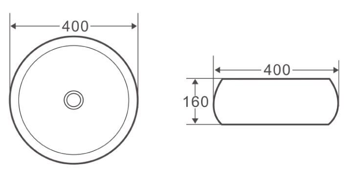 BelBagno BB1065 раковина накладная 40 см белая