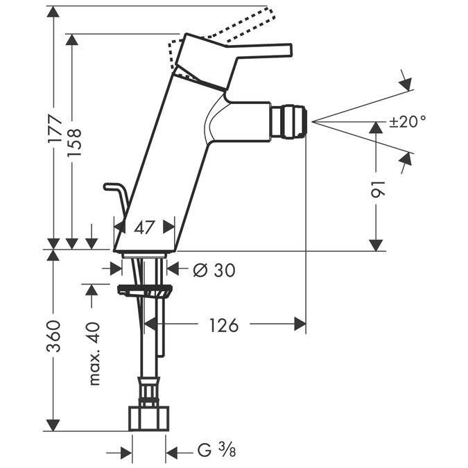 Hansgrohe 32240000 Talis смеситель для биде