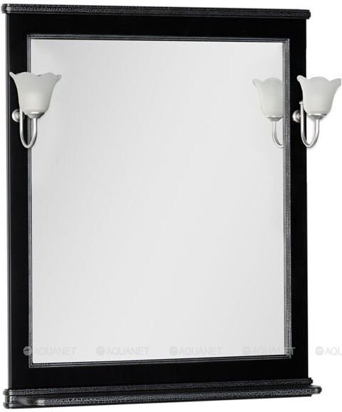 Зеркальное полотно Aquanet Валенса 80*100 черный краколет/серебро 00180299