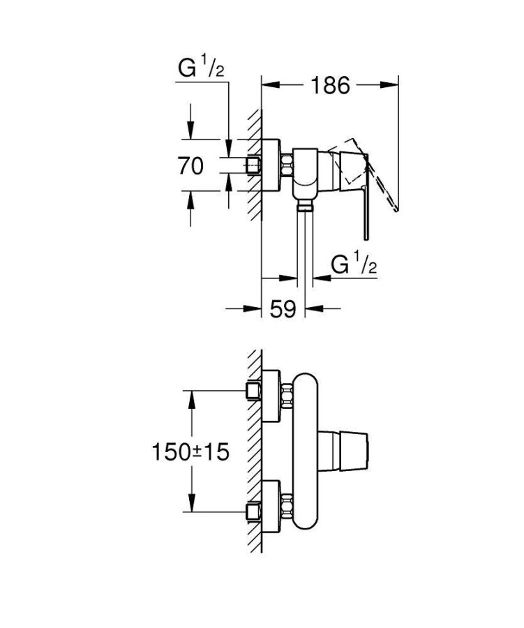 Grohe Get 32888000 смеситель для душа