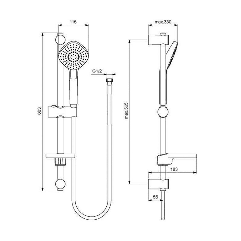 Ideal Standard Esla BC264AA Набор 3-в-1 Смесители и душевой гарнитур