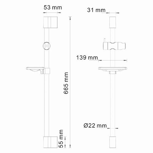 WasserKRAFT A063 стойка для душа хром