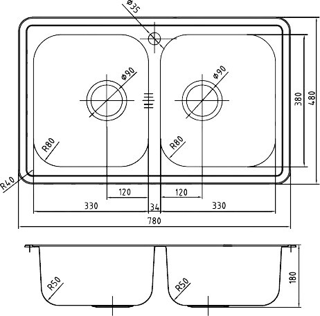 Iddis Strit STR78S2i77 Мойка кухонная