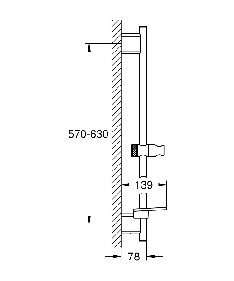 Grohe Vitalio SmartActive 26599000 душевая штанга