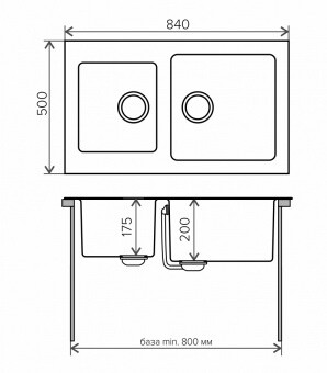 Tolero Twist TTS-840 84 50 см мойка для кухни бежевый