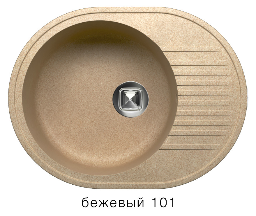 Tolero R-122 кухонная мойка бежевый 45.5 х 57.5 см