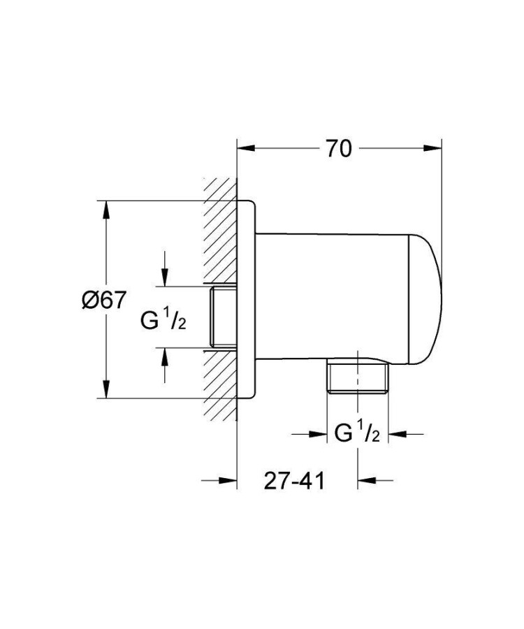 Grohe Relexa 28671000 подключение для душевого шланга