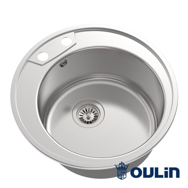 Oulin OL-R510 кухонная мойка satin система POP-UP 51x51 см