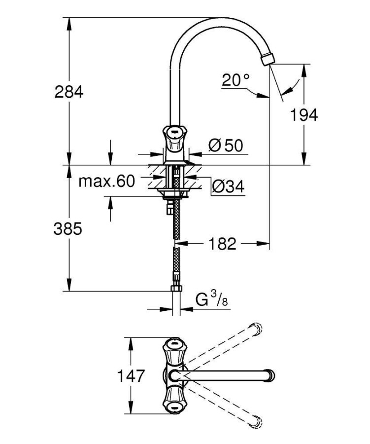 Grohe Costa L 31812001 смеситель для кухни хром