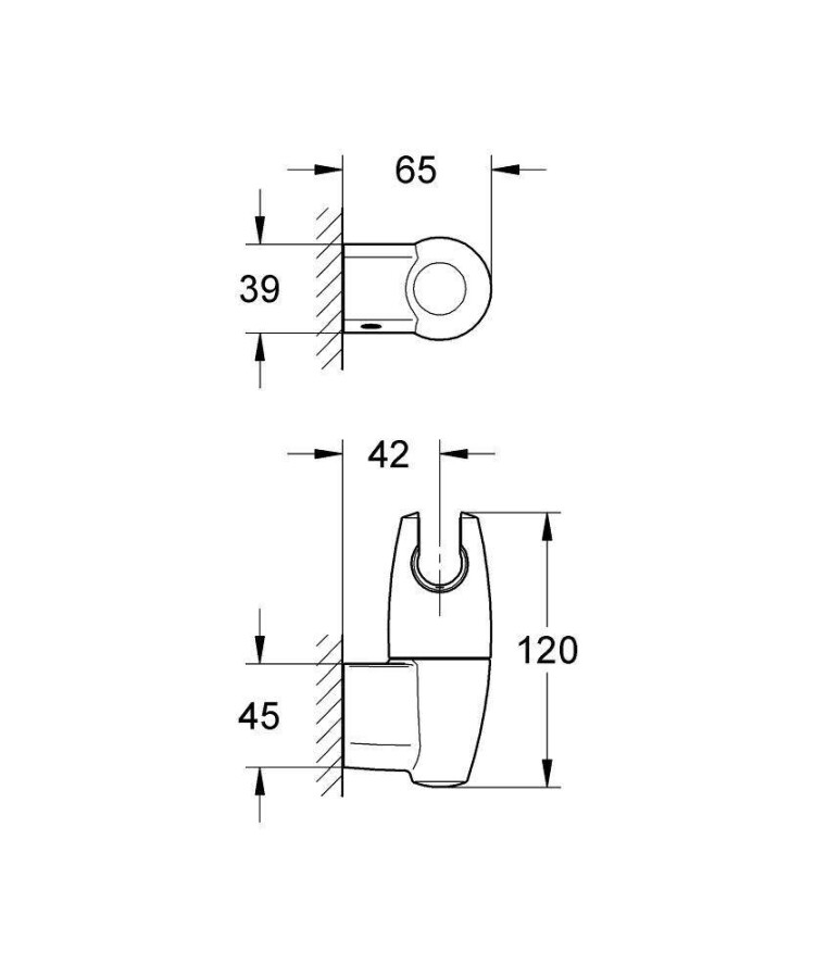 Grohe Movario 28401000 держатель настенный для ручного душа регулируемый