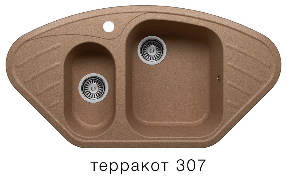 Polygran F 14 кухонная мойка терракот 50 х 96 см