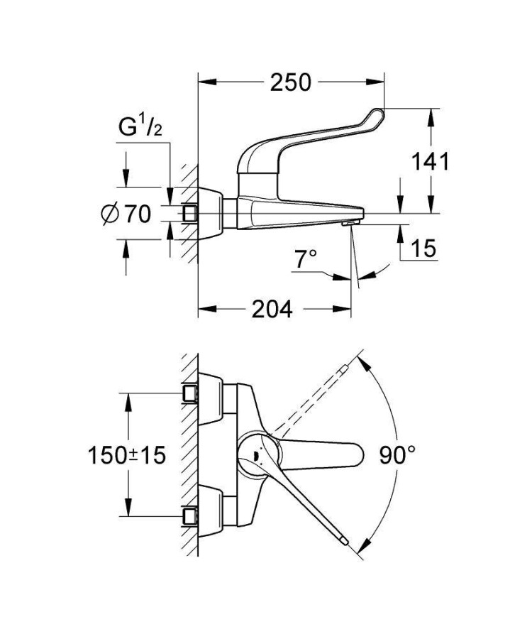 Grohe Euroeco Special 32795000 смеситель для раковины 46 мм