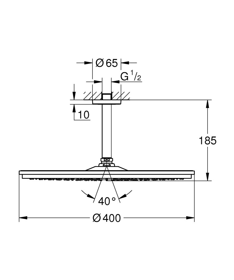 Grohe Rainshower 26256000 верхний душ