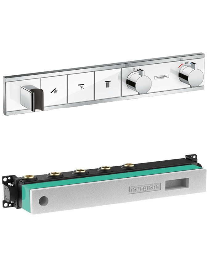 Hansgrohe 15356400S Set HG RainSelect термостатический смеситель для душа (15356400+15311180) белый/хром