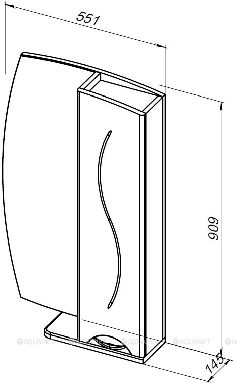 Зеркало-шкаф Aquanet LM 55*90 белый 00184859