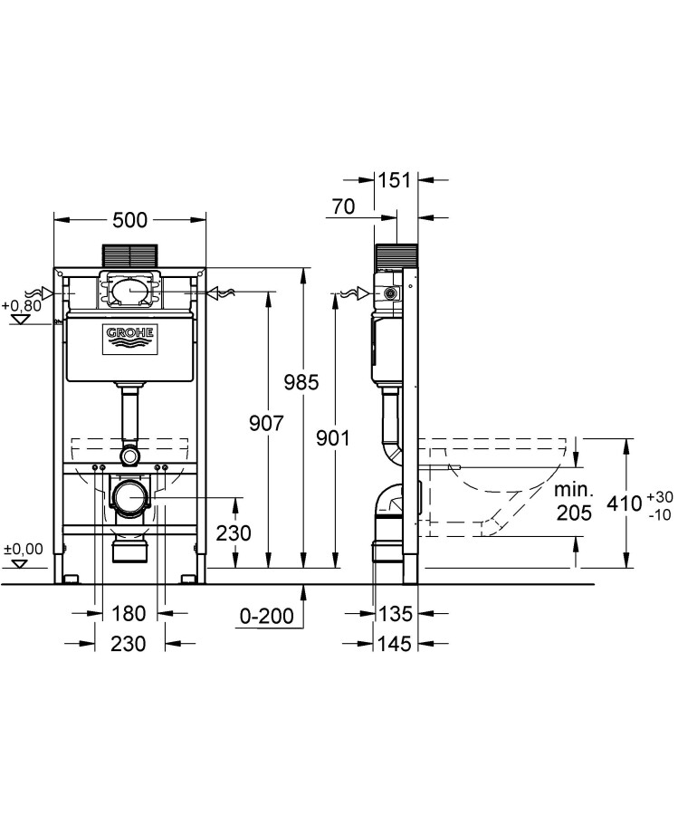 Grohe Rapid SL 38525001 инсталляция для унитаза