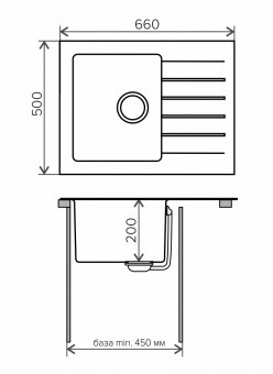 Tolero Twist TTS-660 66 50 см мойка для кухни темно-бежевый