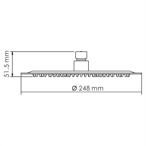 WasserKRAFT A121 верхний душ хром