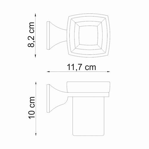 WasserKRAFT Wern K-2528 стакан для зубных щеток хром