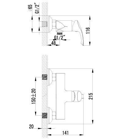 Lemark LM1103C плюс Страйк Смеситель для душа, с аксессуарами, хром