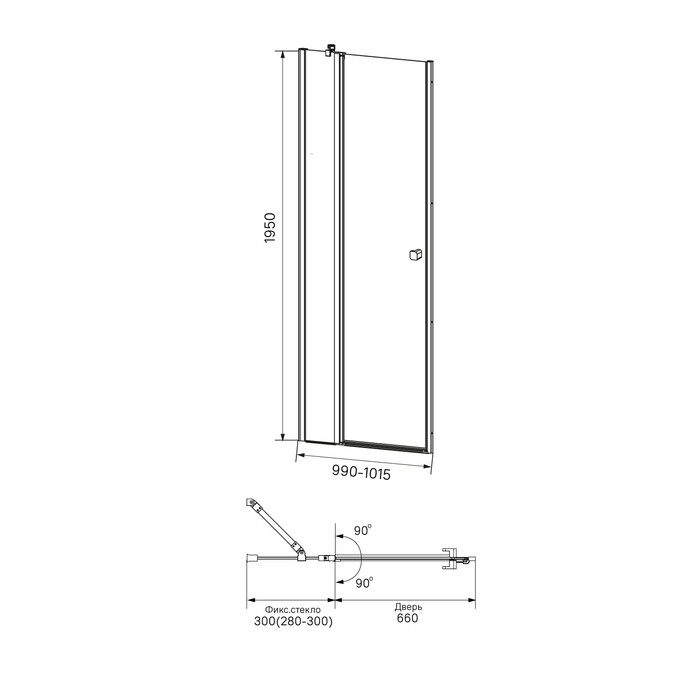 Iddis Ray RAY6CP0i69 душевые двери 100 см