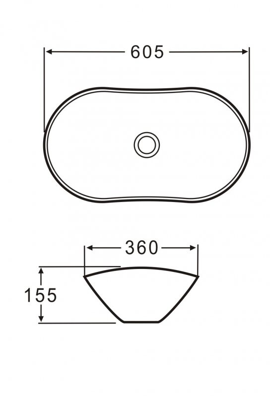 BelBagno BB1404 раковина накладная 60 см белая