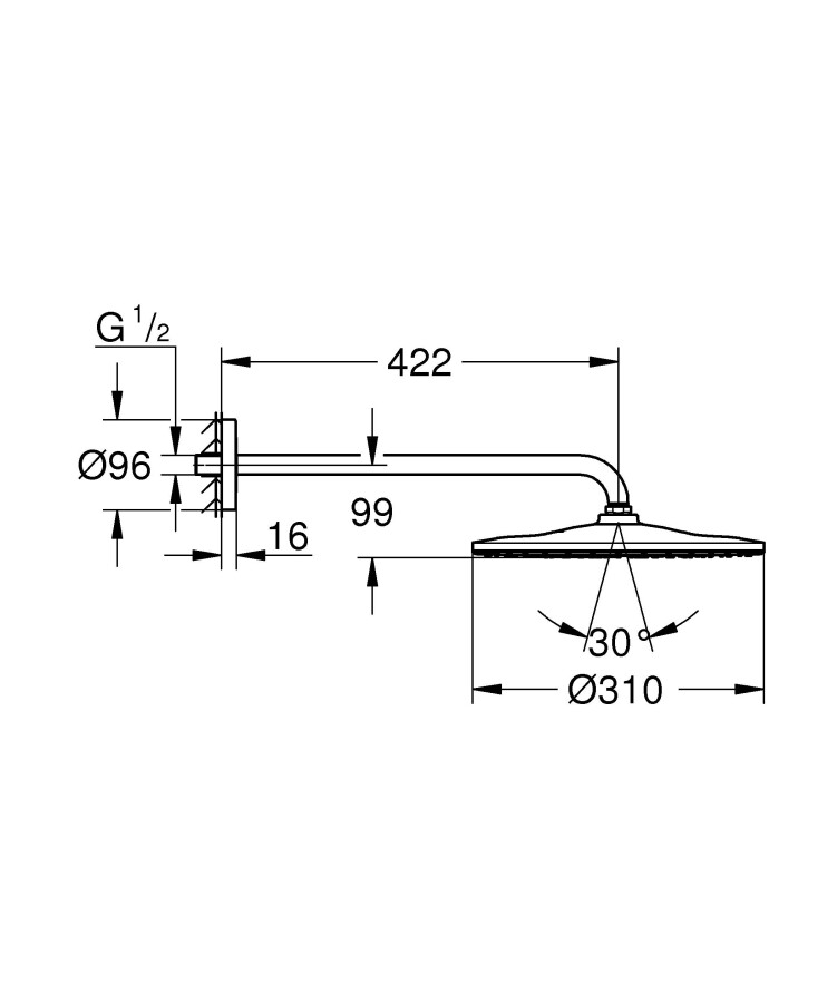 Grohe Rainshower 310 Mono 26557000 верхний душ