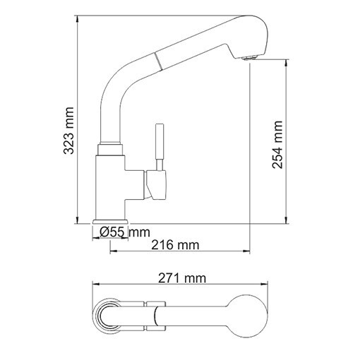 WasserKRAFT Main 4166 смеситель для кухни хром